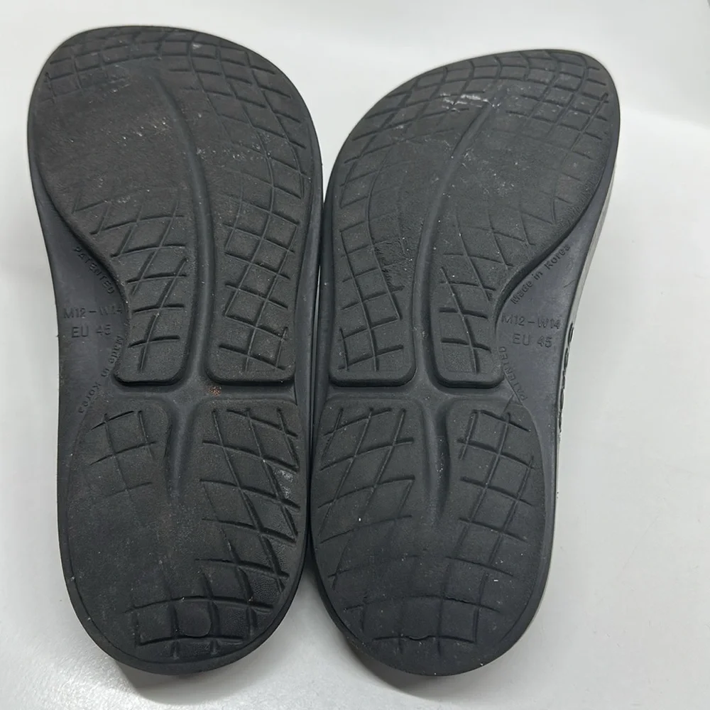 Oofos ooahhh Sandal Slides Slip On Orthopedic Shoes Black Men's Size 12